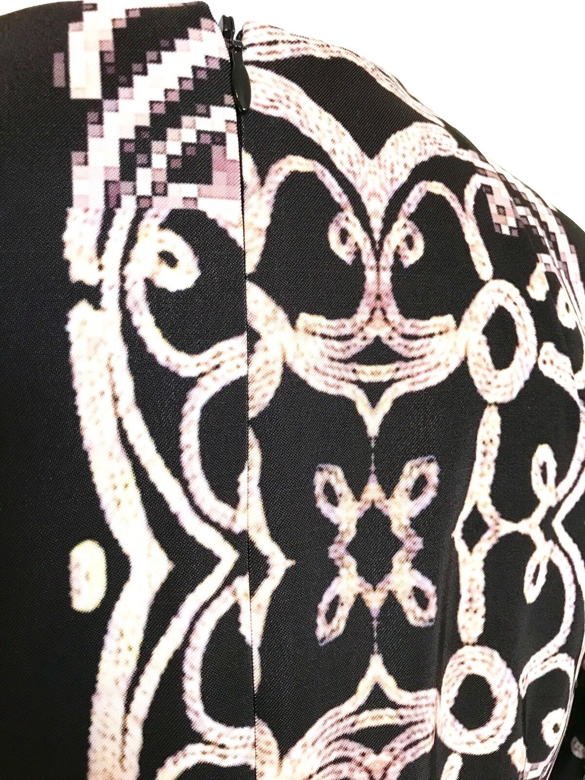 Nanette Lepore Graphic Black & Cream Dress NWT Size 0 Retail $378 Price $149