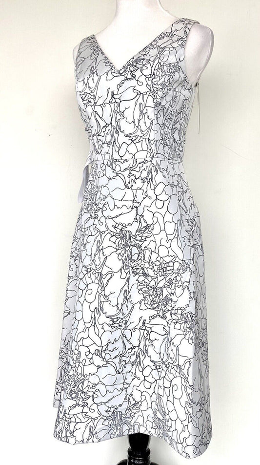 Kay Unger Sketch Outline Cocktail Dress Size 6 Retail $248 Price $99.97 Ivory