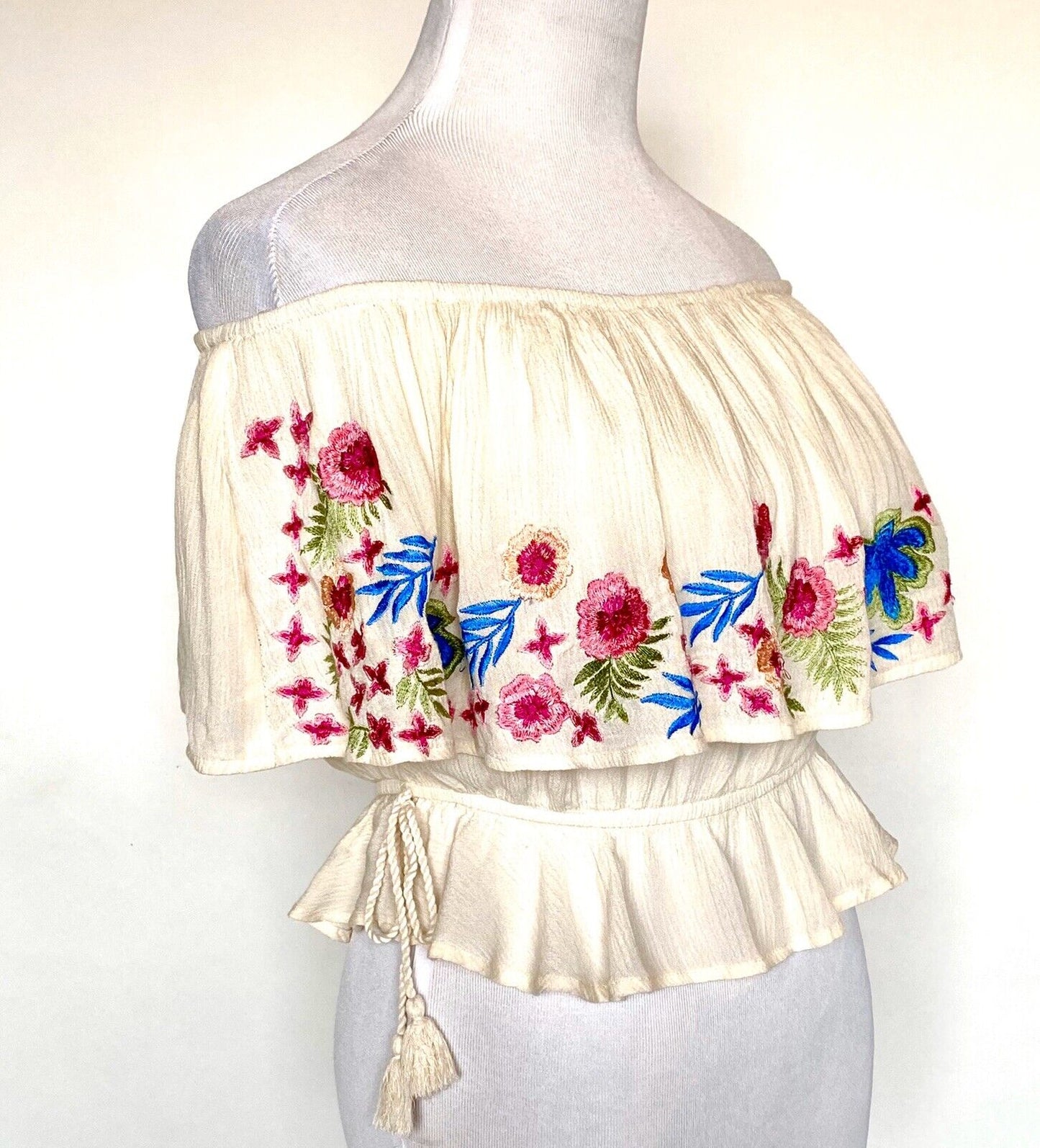 Anthropologie Rahi Cali Boho Embroider Top Retail $76 Price $34 S NWT