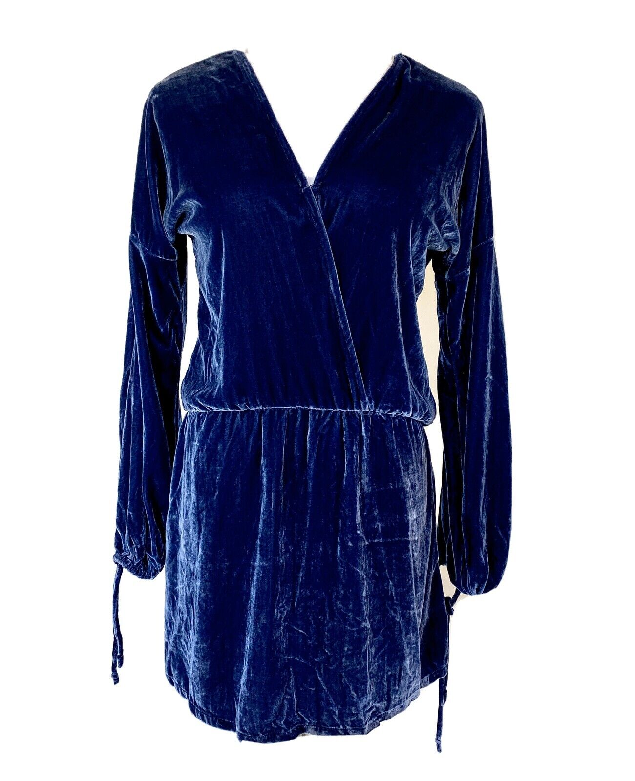 On The Road Blue Velvet Maya Mini Dress Retails $128 Price $32 XS New