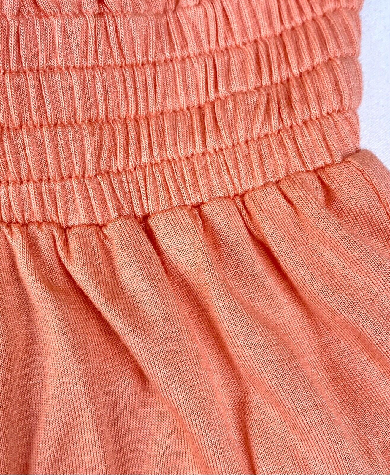 Kate Quinn Bamboo Smocked Waist Tiered Skirt Retail $38 Price $25 3-6 M Coral