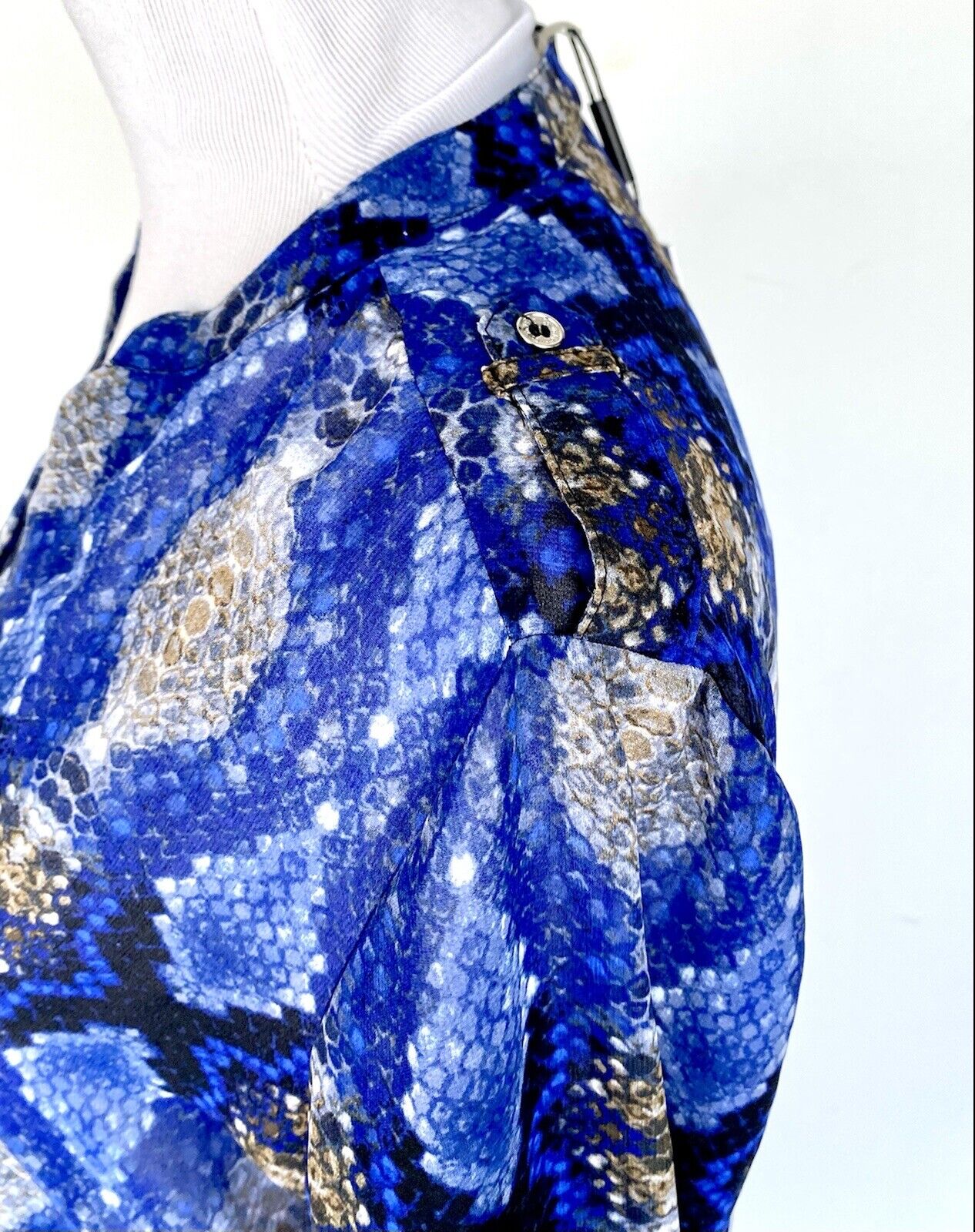 Calvin Klein Blue Hi-low Tunic Blouse NWT Retails $79.50 Price $40 Size XS