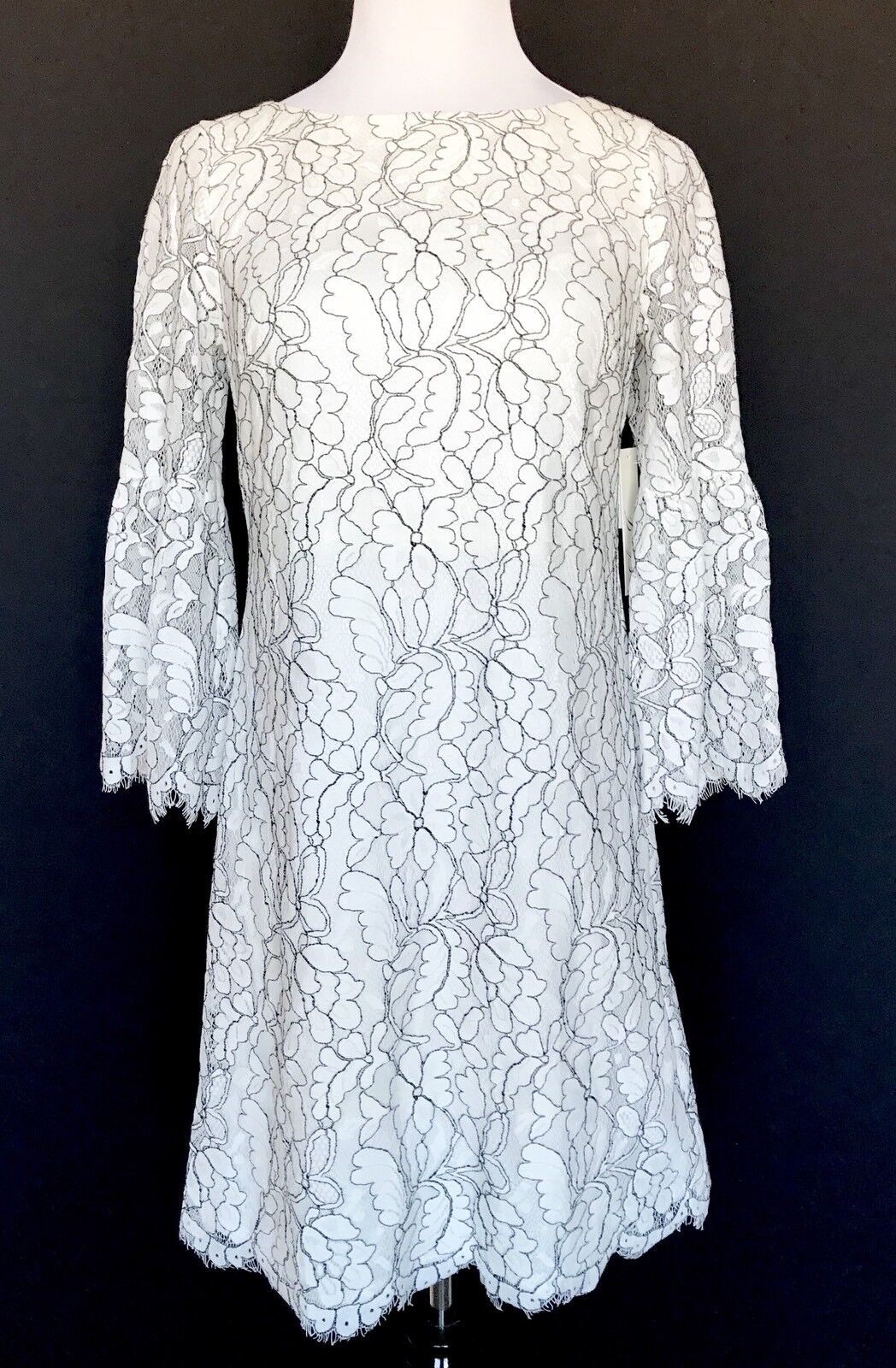 Eliza J  White Bell Sleeve Lace Dress NWT Retails $158 Price $69 Size 6
