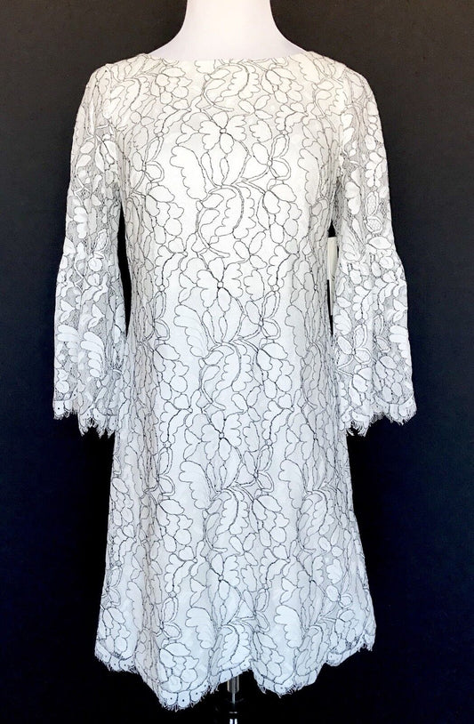 Eliza J  White Bell Sleeve Lace Dress NWT Retails $158 Price $69 Size 6
