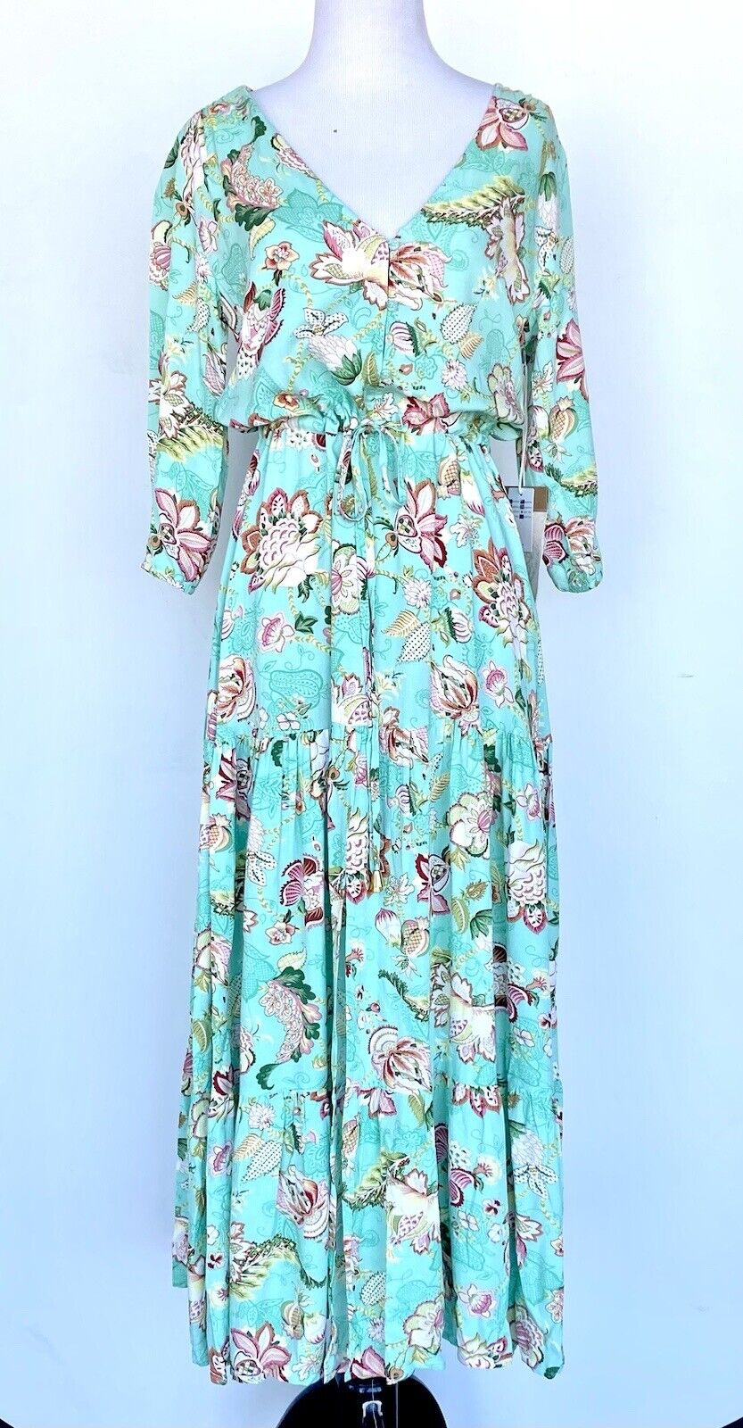Sunday Mi Amor Anthropologie Dress Women Size XS maxi Retail $79.99 price $49.99