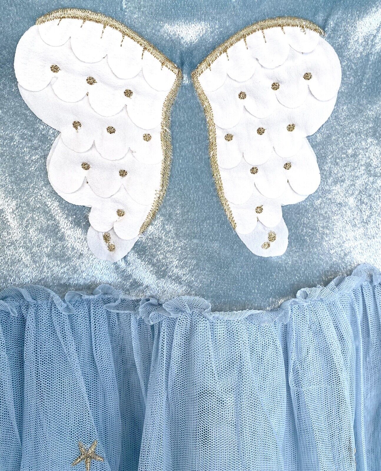 Mini Boden Fairy Wings Velvet Net Dress. 6-12 Month Retail $55 Price $32.98 NWT