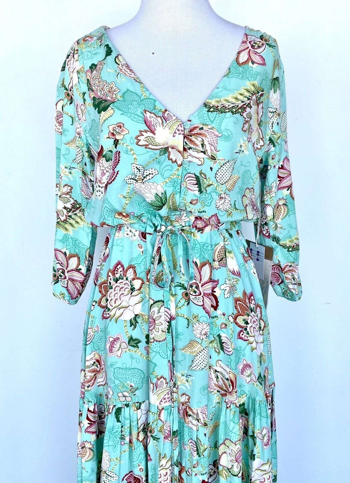 Sunday Mi Amor Anthropologie Dress Women Size XS maxi Retail $79.99 price $49.99