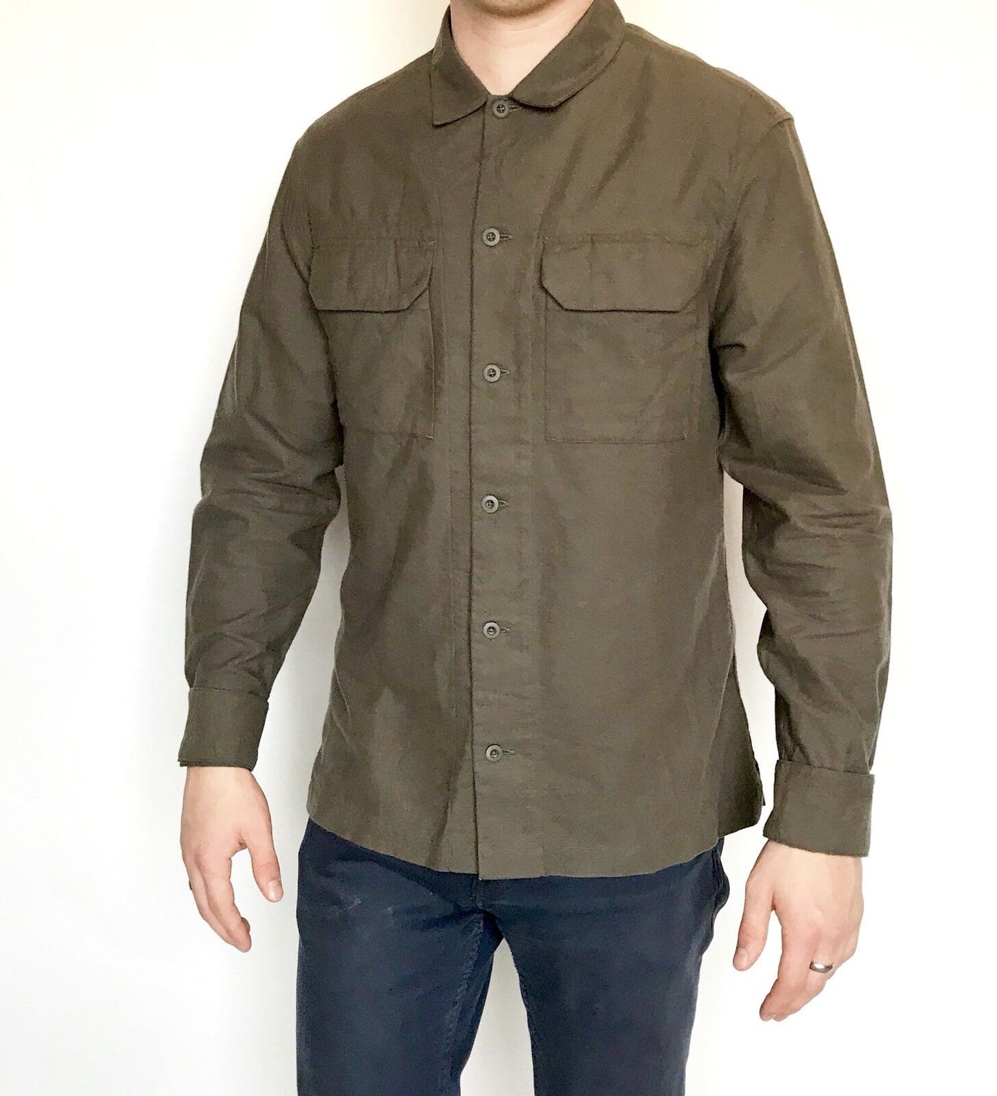 AllSaints Guerra LS Shirt  Khaki Retail $165 NWT Price $76 All Saints Size XS