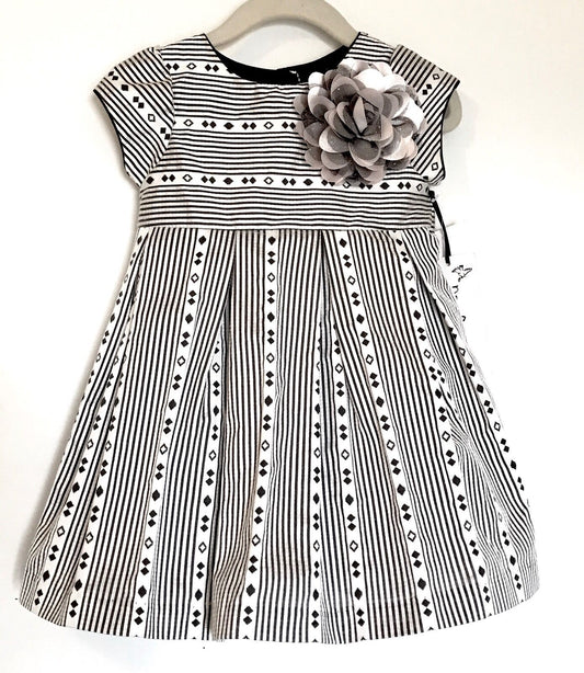 Pippa & Julie 2pc Baby Dress & Knickers Black Stripe Under $68 Price $$29.50 24M