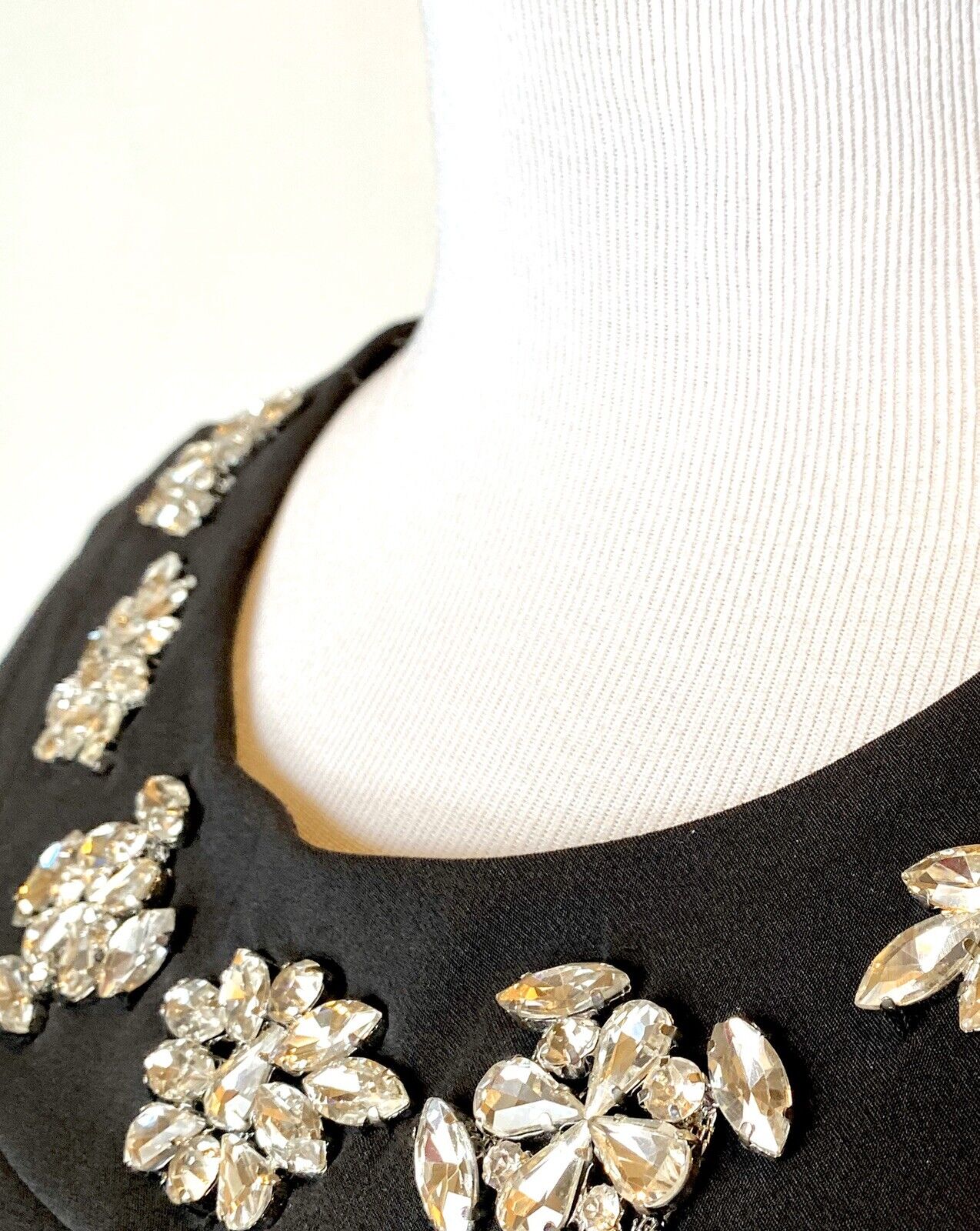 Jax Black Rhinestone Embellished Fit & Flare Dress Size 2 Retail $158 Price $64