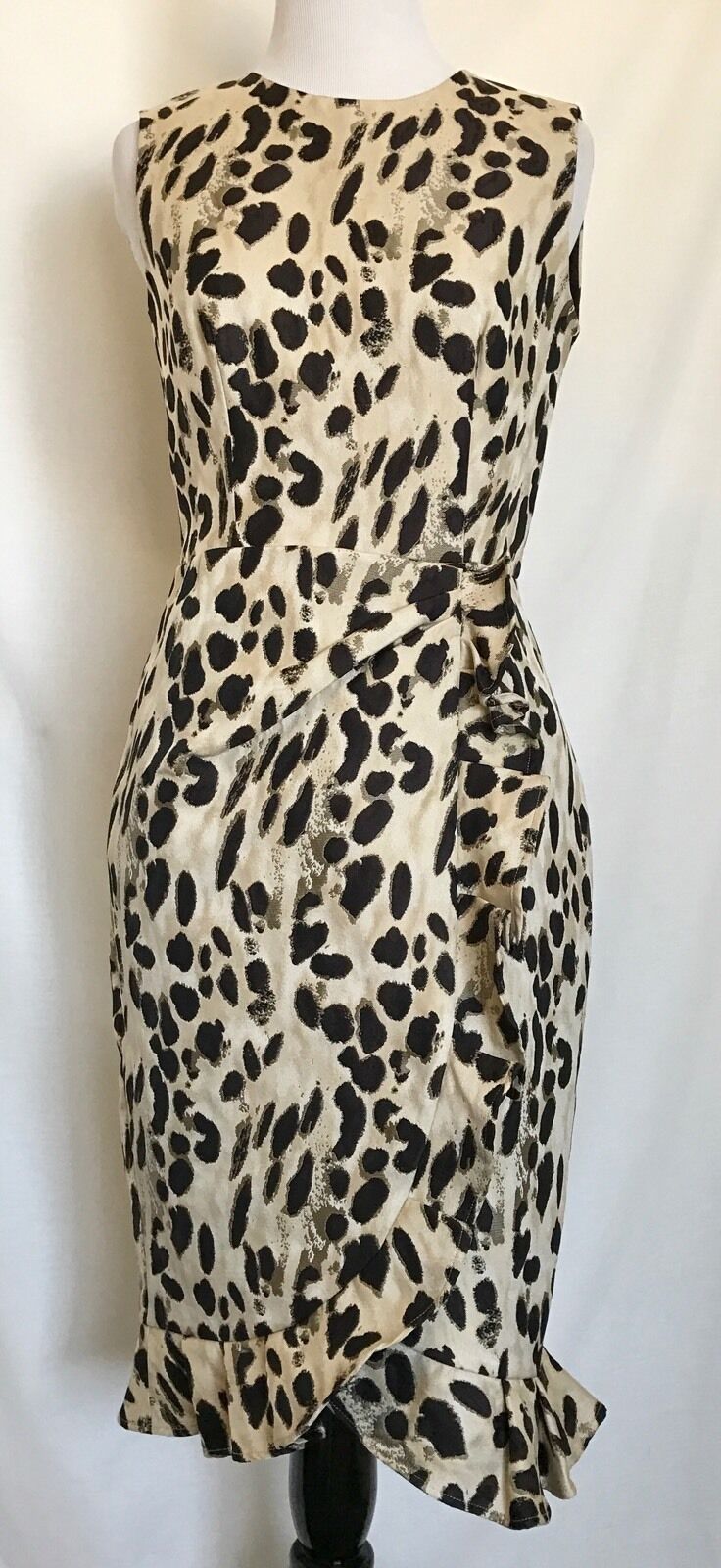 Carolina Herrera Animal Print Ruffle Dress. Retails $860 NWT Price $369 Size 2