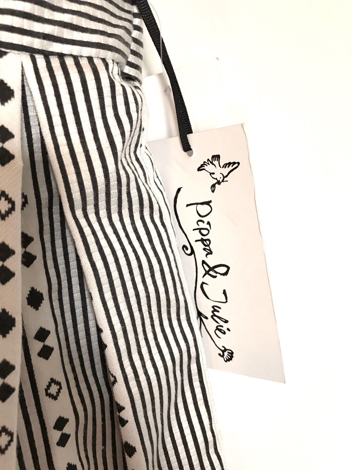 Pippa & Julie 2pc Baby Dress & Knickers Black Stripe Under $68 Price $$29.50 24M