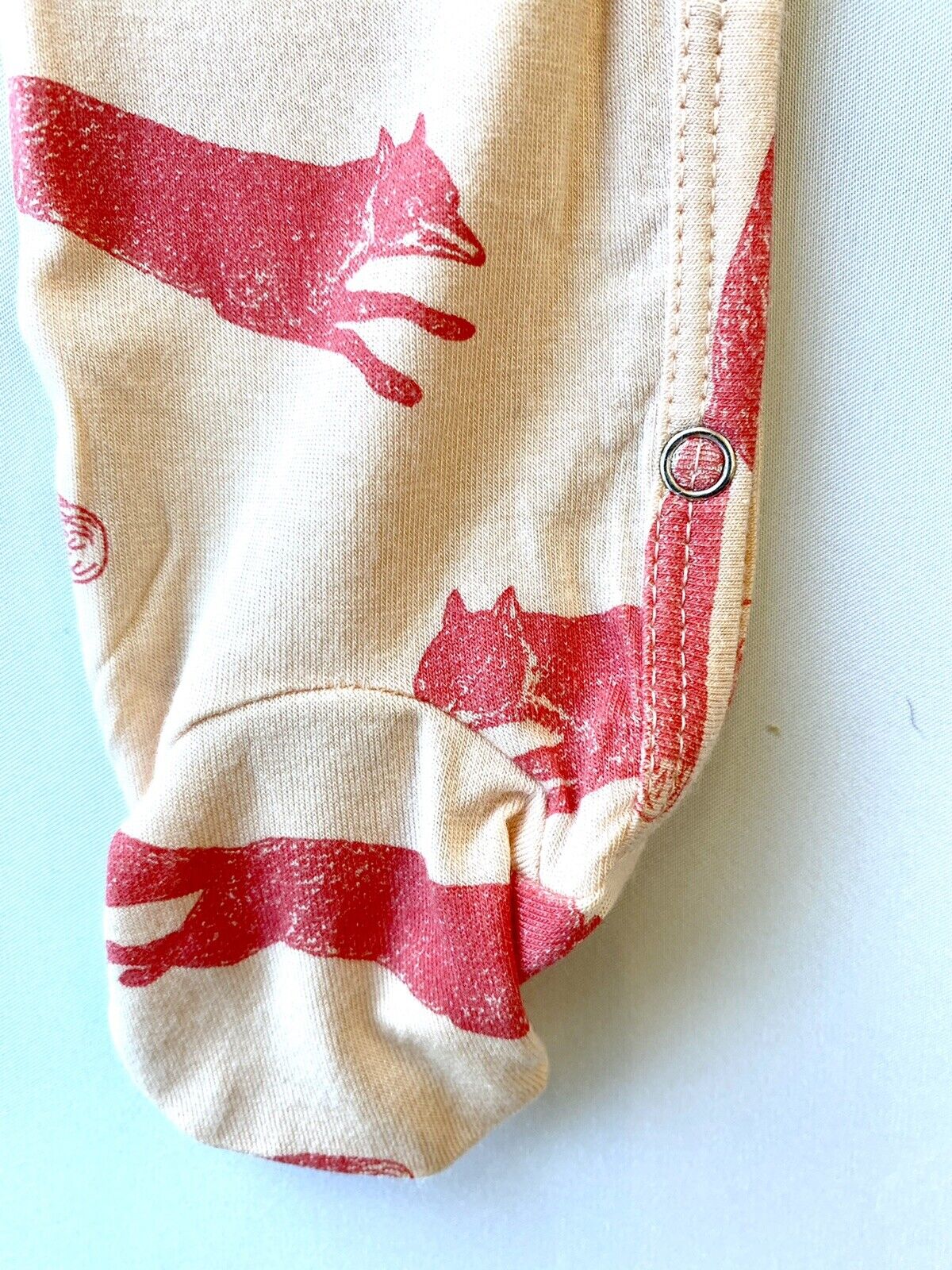 Kate Quinn Soft Modal Fox Footie Retail $38 Price $28 3-6 M Coral