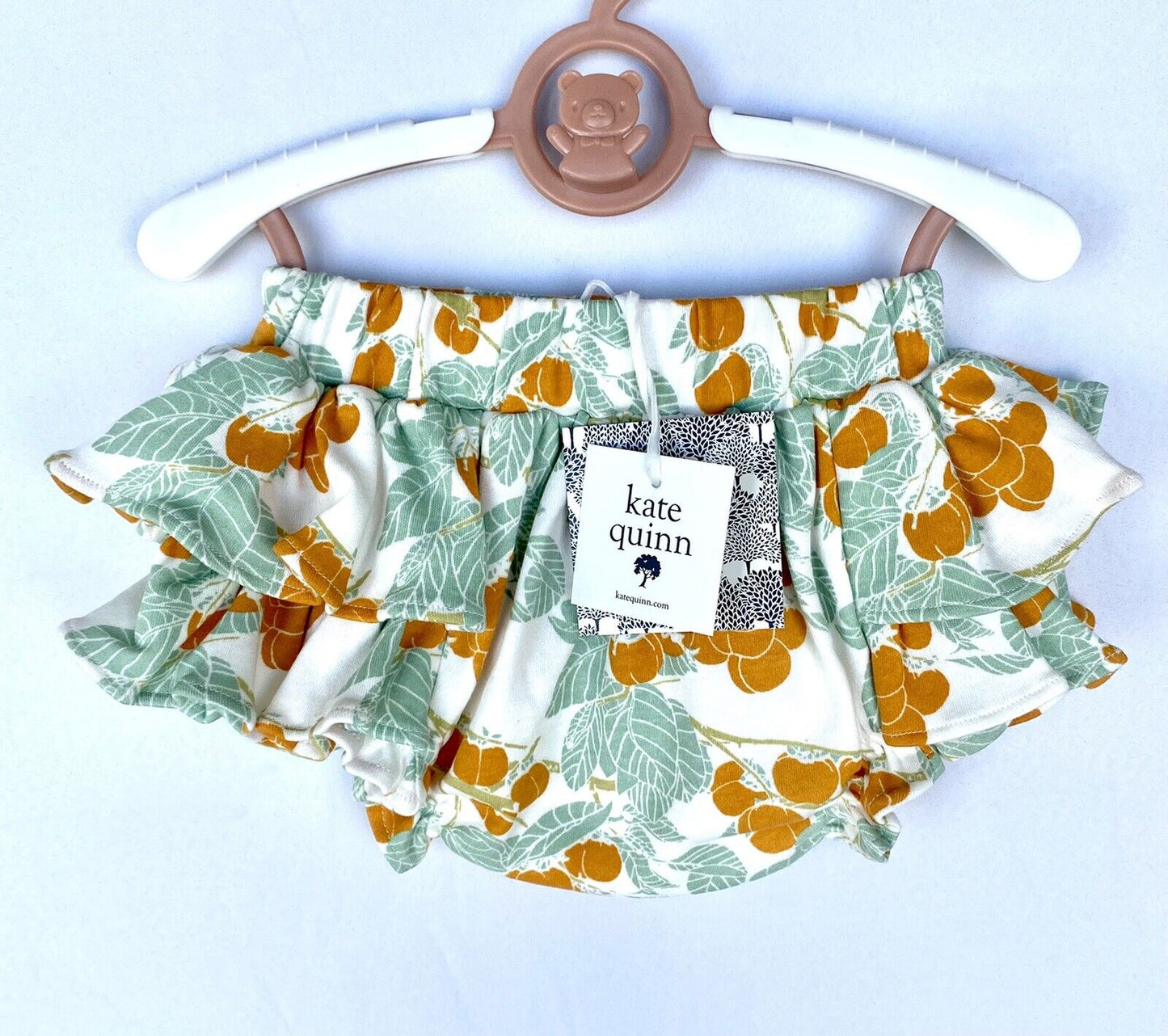 Kate Quinn 100% Organic Cotton Double Ruffle Bloomer Retail $28 Price $22 3-6 M