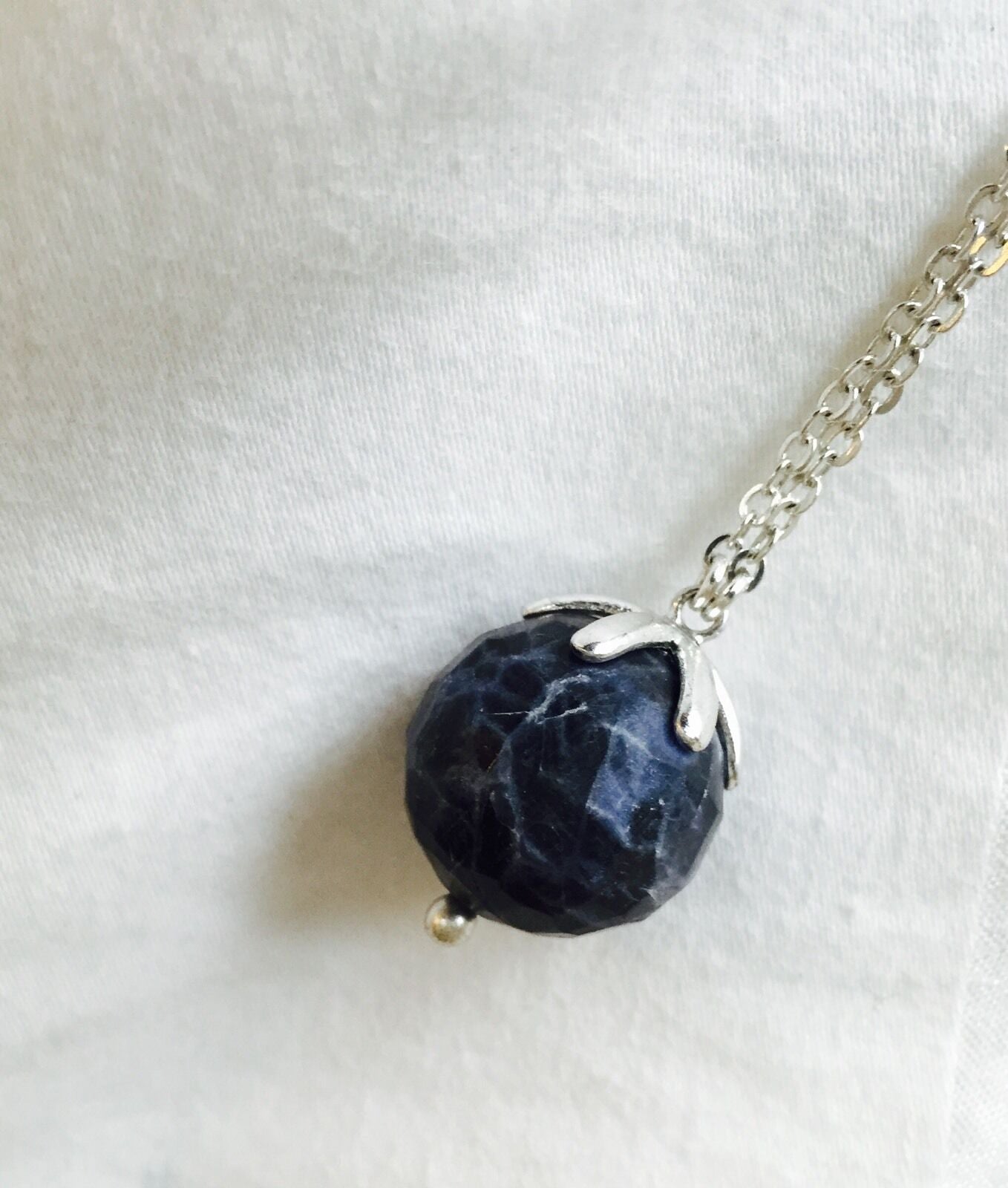 Pilgrim Skanderborg Blue Crystal Necklace  NWT Price $13.50