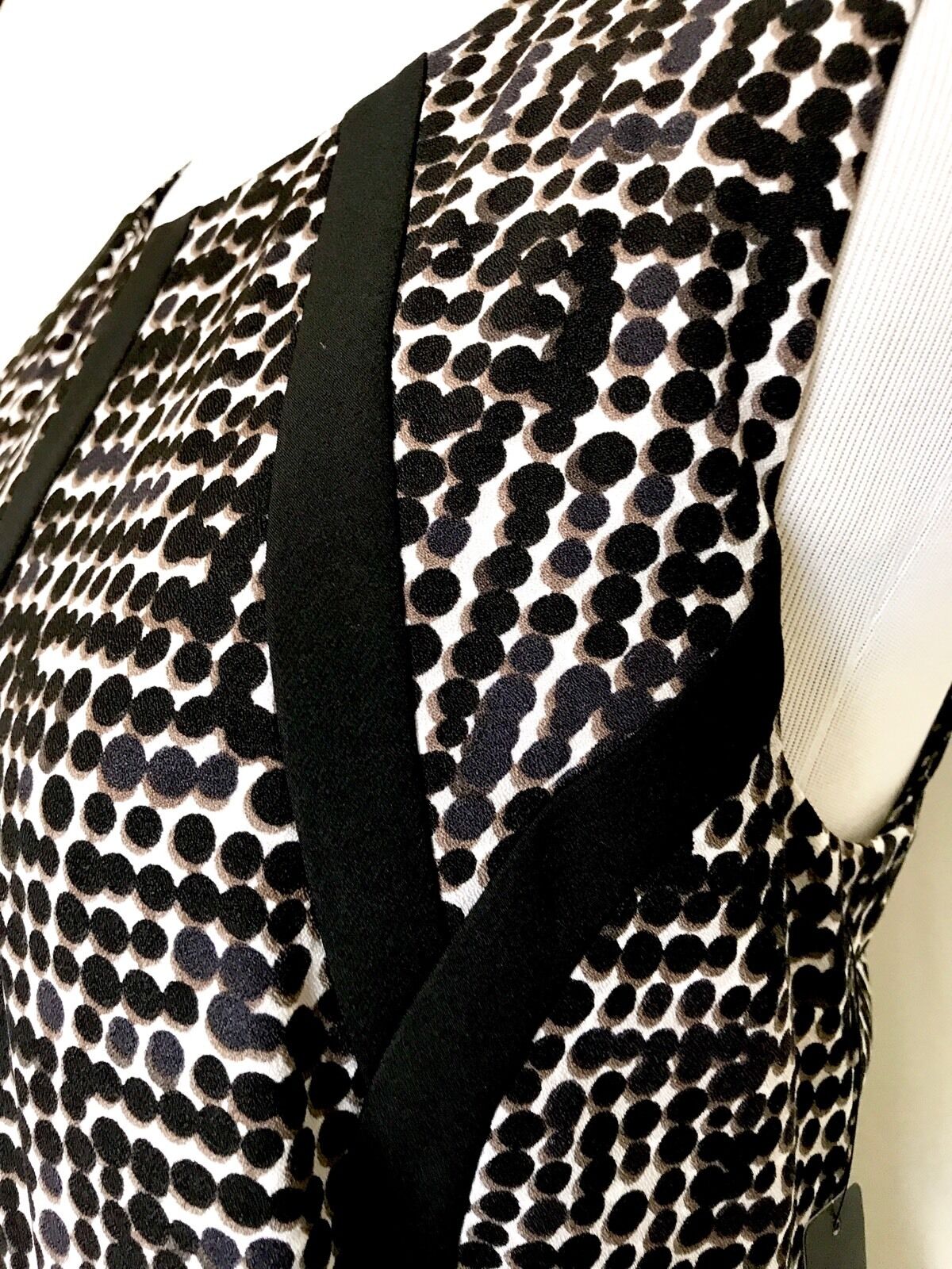 Nic + Zoe Black Dots Direction Dress. NWT Size S Retail $168 Price $48
