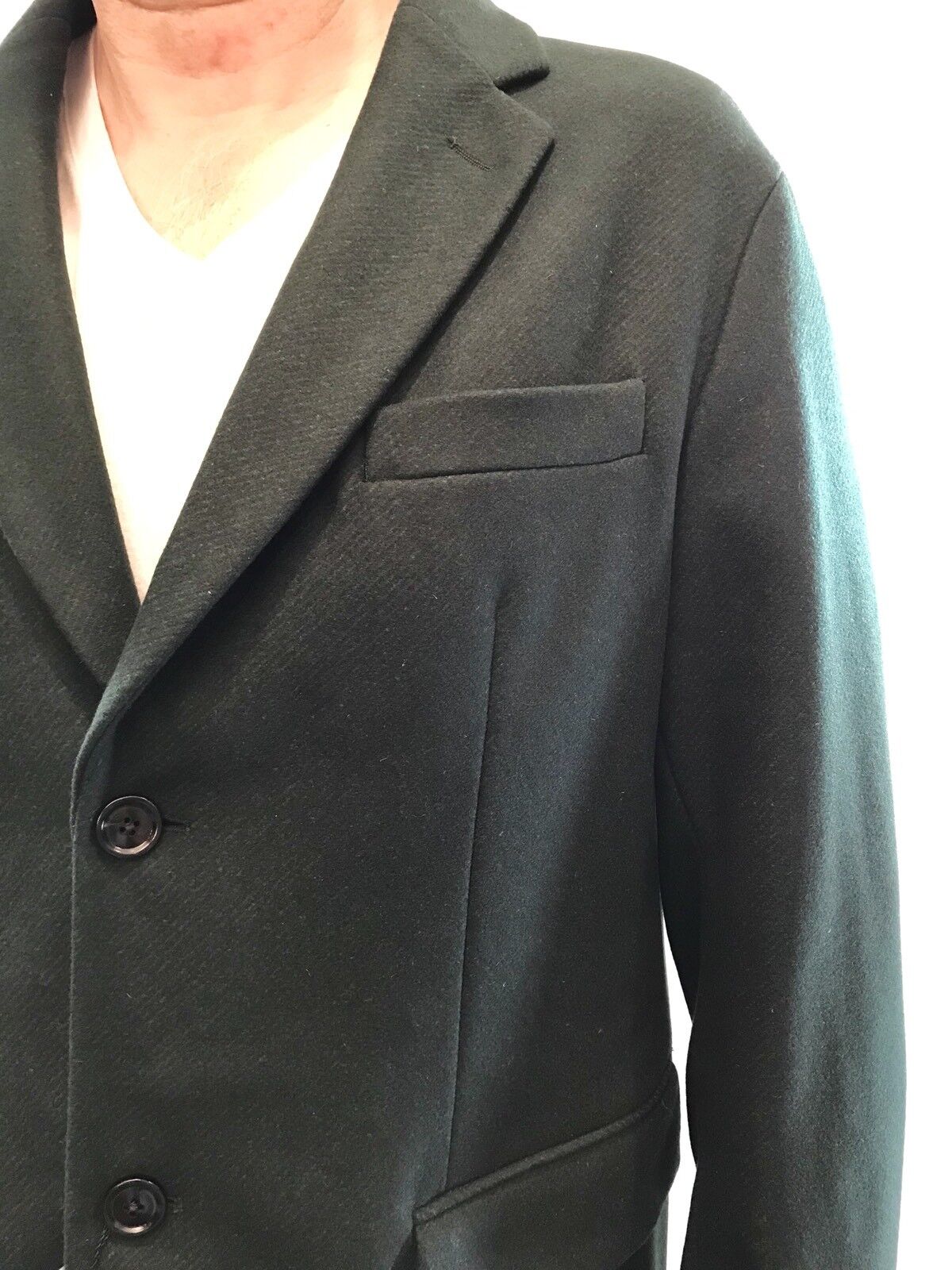 Carolina Herrera Dark Green Wool Coat. Retails $685 Price $285 NWT Size L