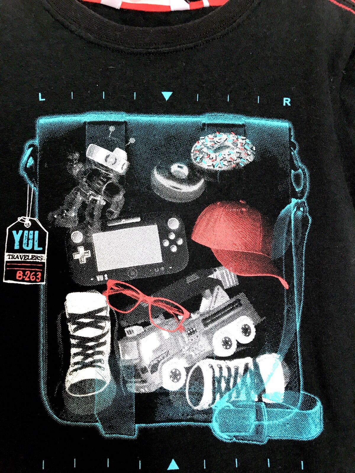 Petit Lem P L Kids X-ray Black Tee Shirt. Age 3 Retails $20 Price $11.50