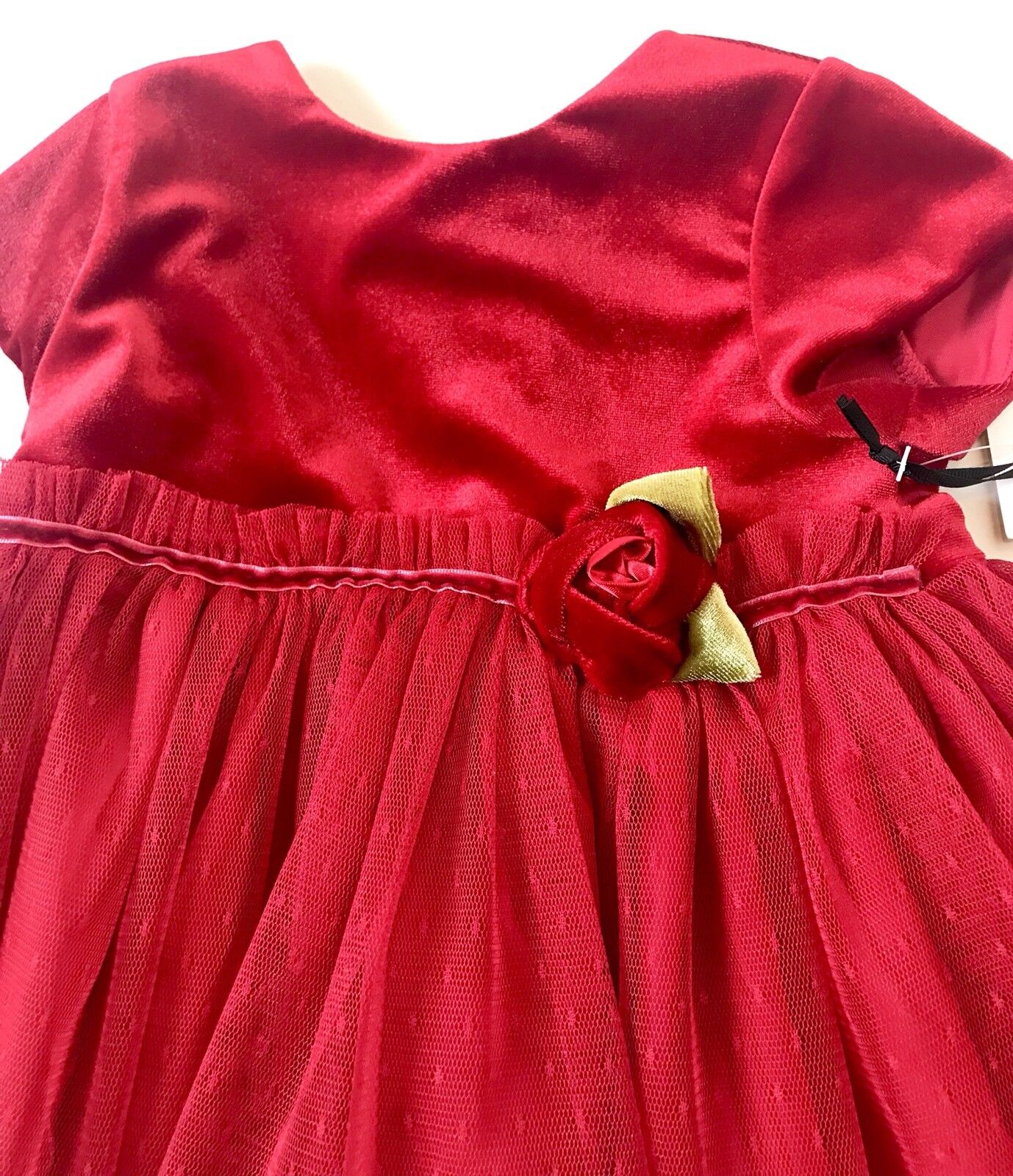 Pippa & Julie 2pc Red Velvet & Net Dress & Legging Retail $44 Price $$29 18 M