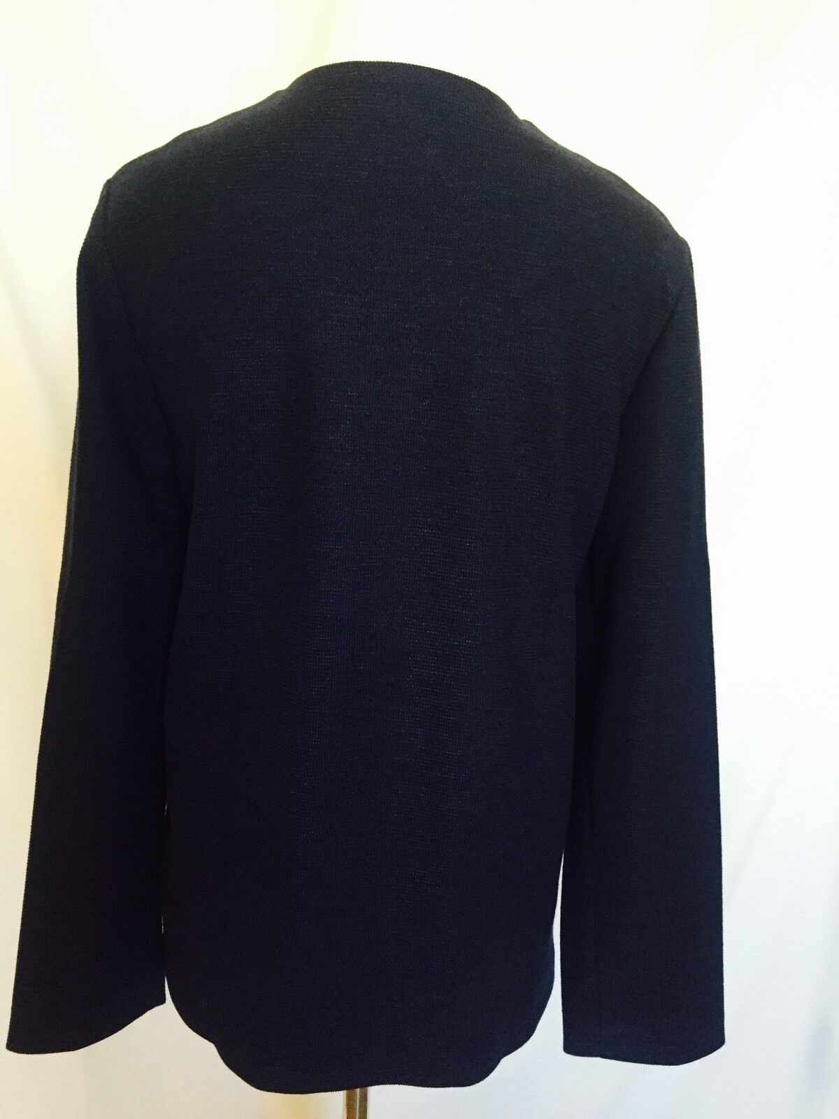 TAVI Navy Blue Open Formal Or Casual Jacket Woven Fabric NWOT SIZE S. $26