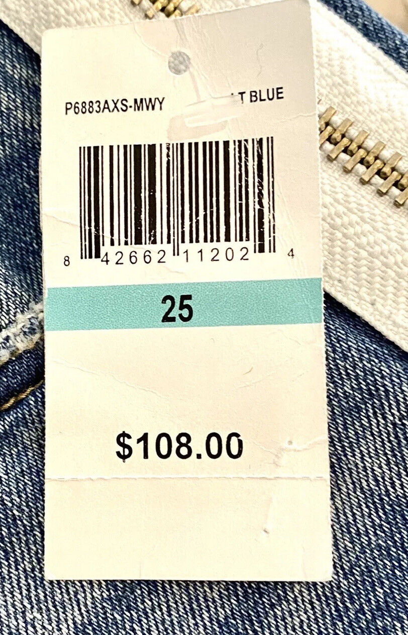 Pistola Charlie High Rise Zip Leg jean Retail $108 Price $64 Fray Hem NWT