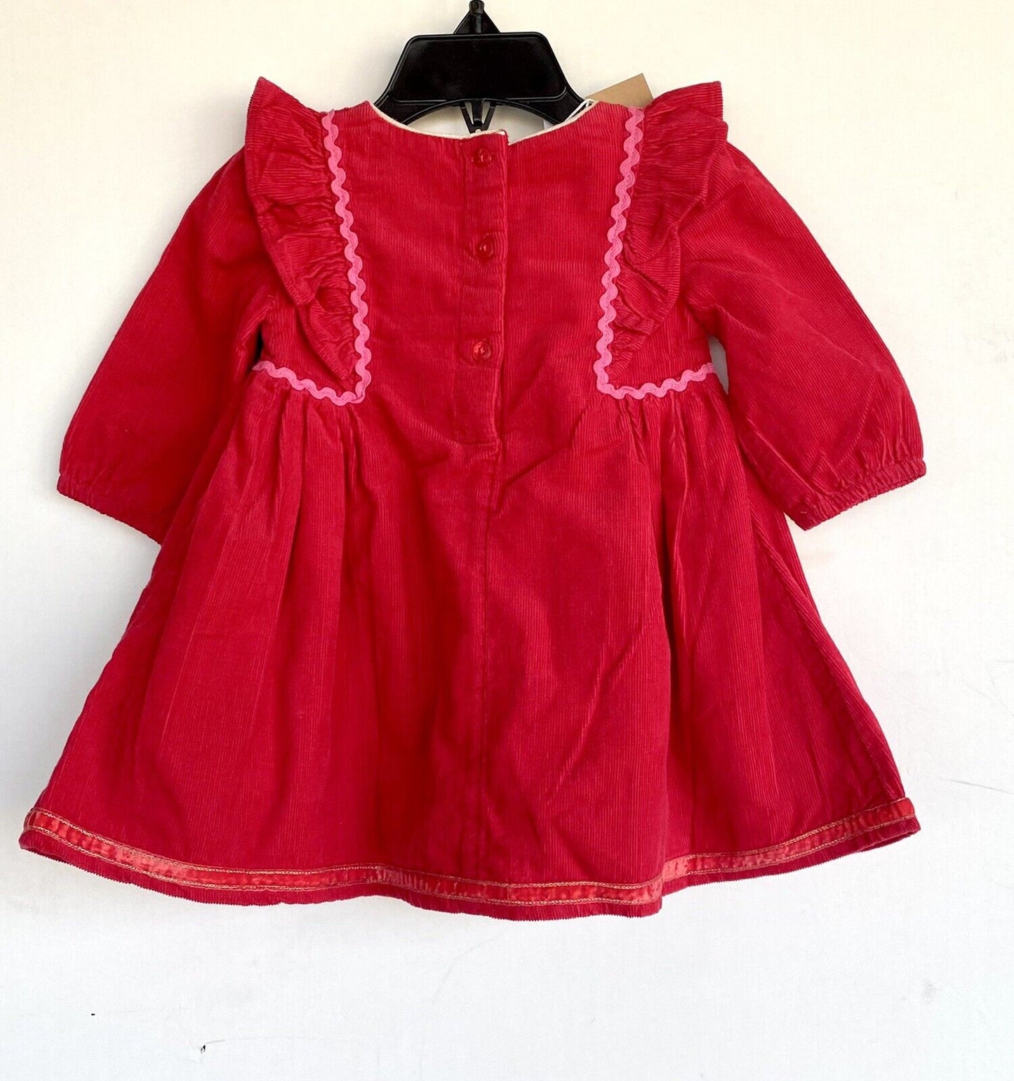 Monsoon London Cord Embroidered Dress 3-6M Appliqué Bird Deer Price $40