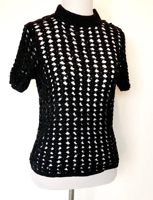 AllSaints Alyse Crochet Sequin Top NWT Retail $178 Price $79 Size S All Saints