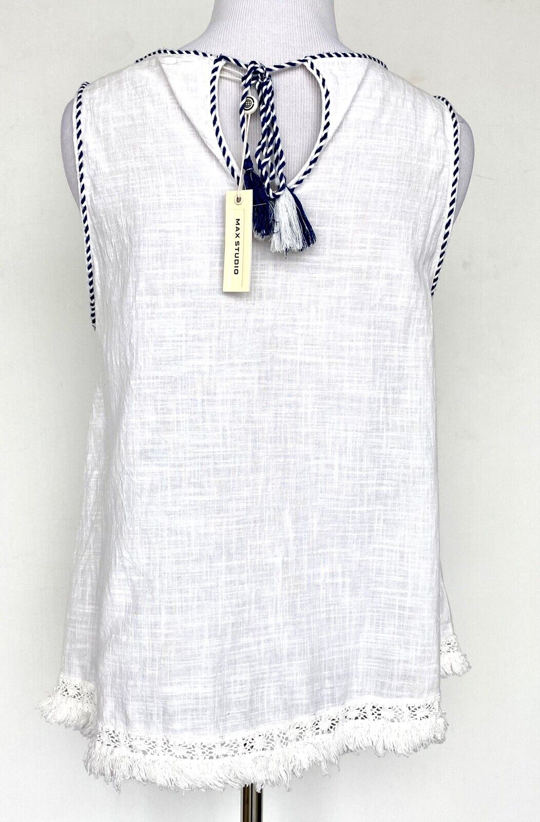 Max Studio Embroidered Muslin Cotton Tunic Size S Retails $98 Price $39 NWT