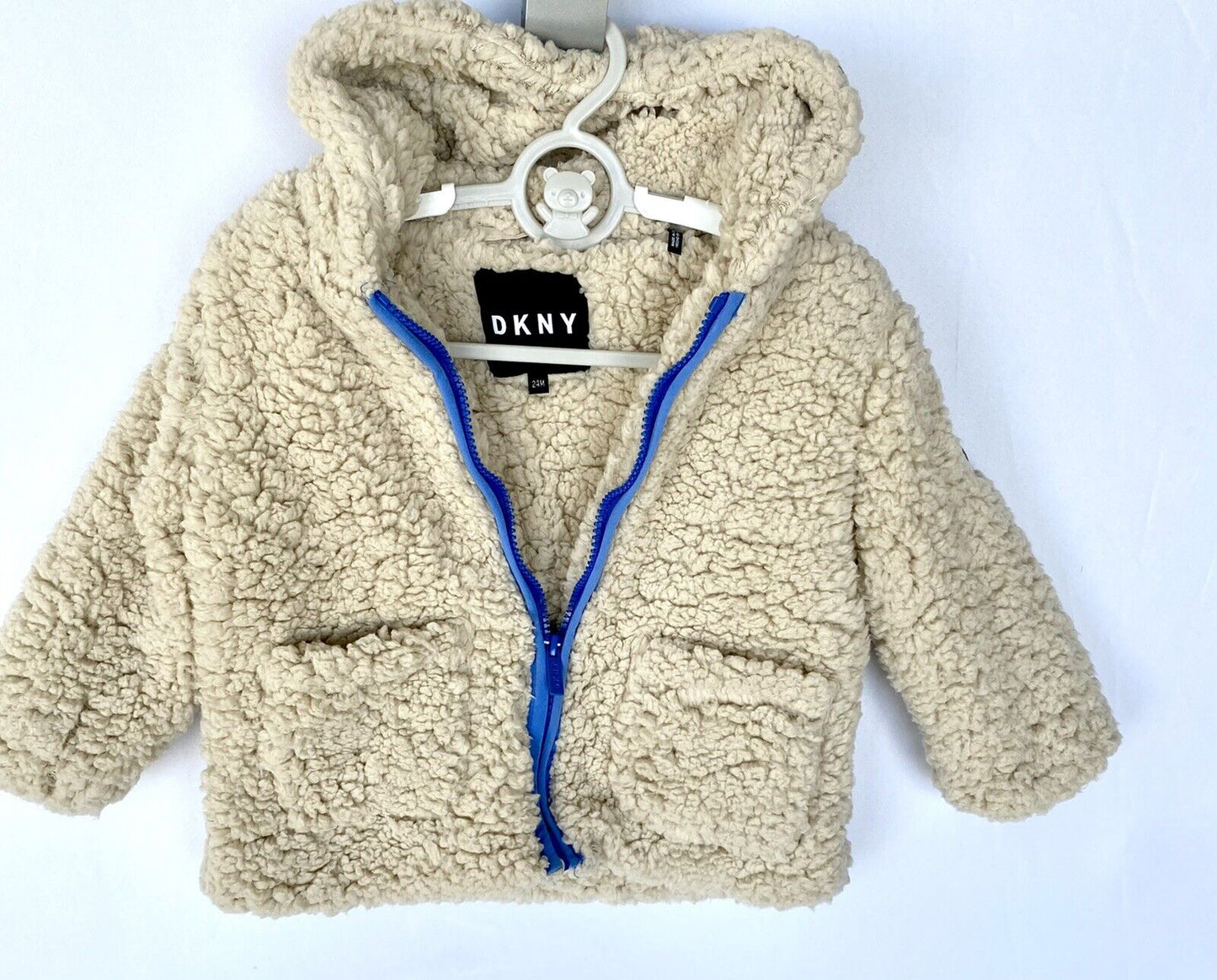 DKNY Baby Softest Fleece Hooded Jacket Age 24 M Retail $75 Price $39 NWOT