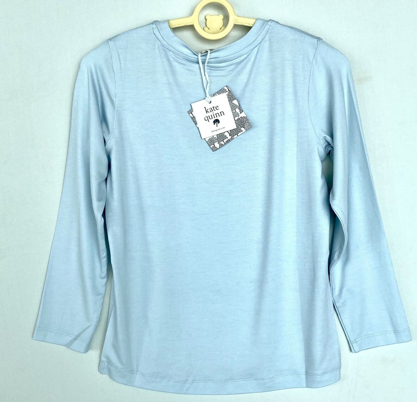 Kate Quinn Super soft Bamboo Crew LS Tee Light Blue Retail $36 Price $28 Age 7