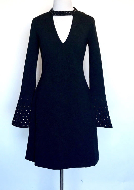 Rachel Roy Black Embellished Stud Dress . NWT Retails $159 Price $69 Size 2