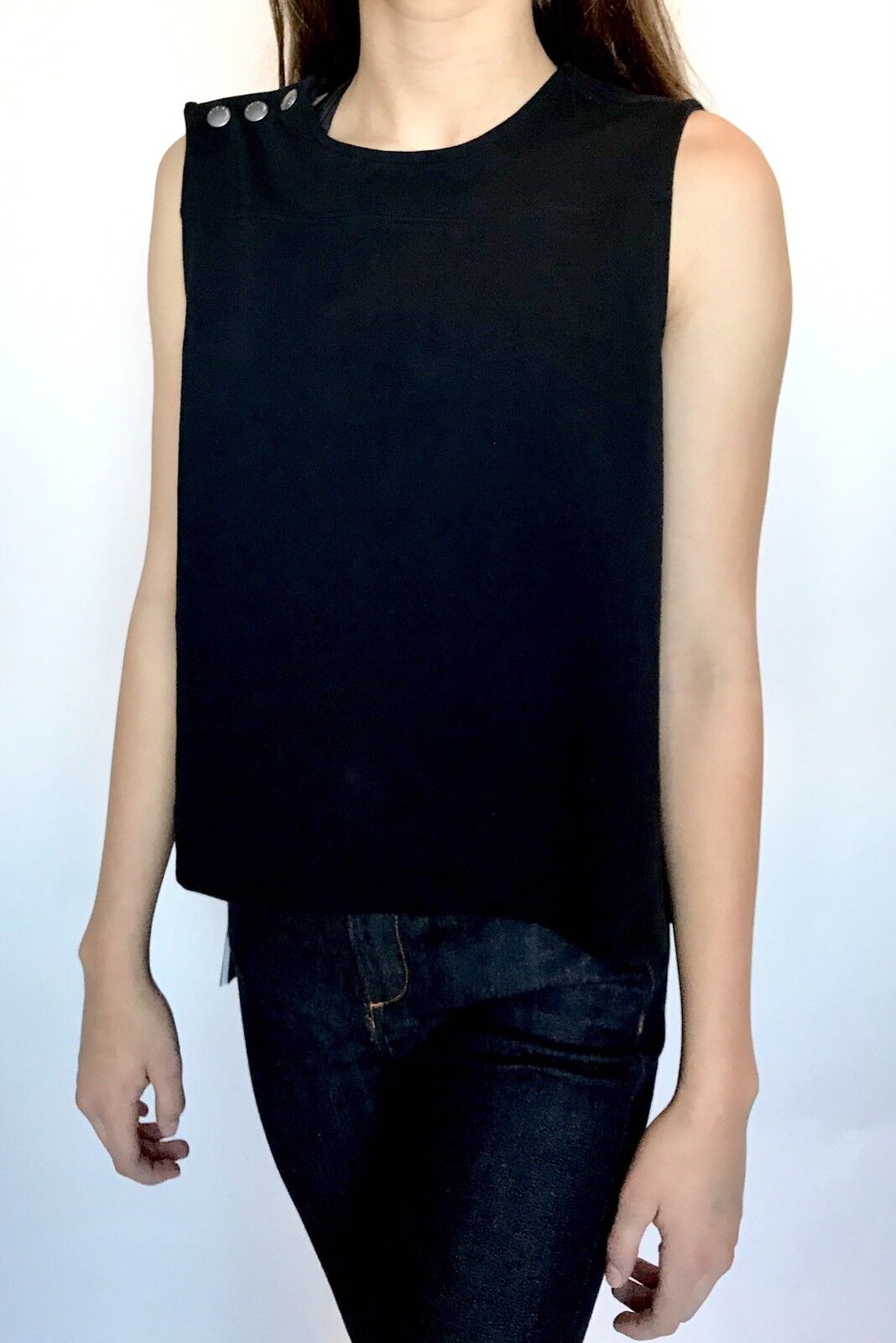 Rag And Bone Black Brit Crop Top. Size M Retail $150 Price $69 NWT