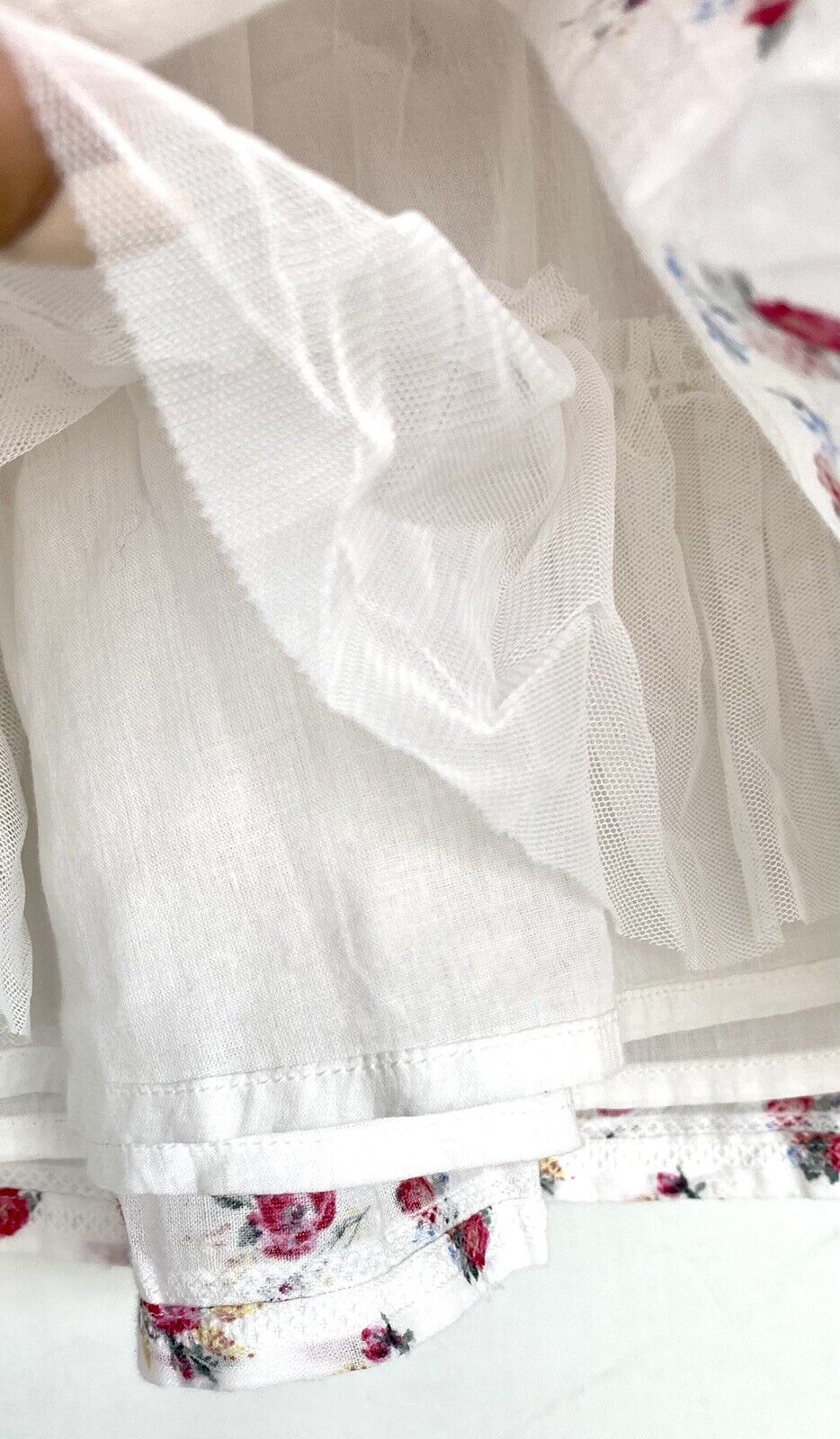 Monsoon London Rose Bow Dress Embroidery 6-12M Stitched Stripe Price $35