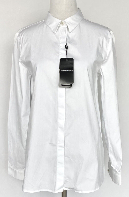 Emporio Armani women’s classic white shirt Size 38 Retails $425 Price $195