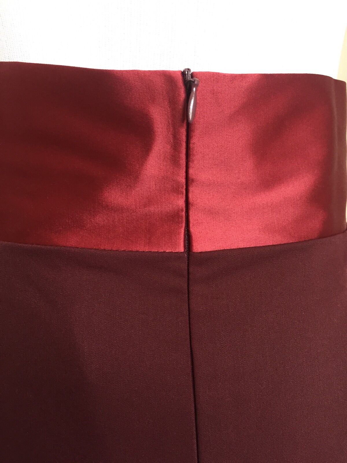 Figl Dark Red Skirt With Lighter Silky Waistband NWT  Size L Price $26