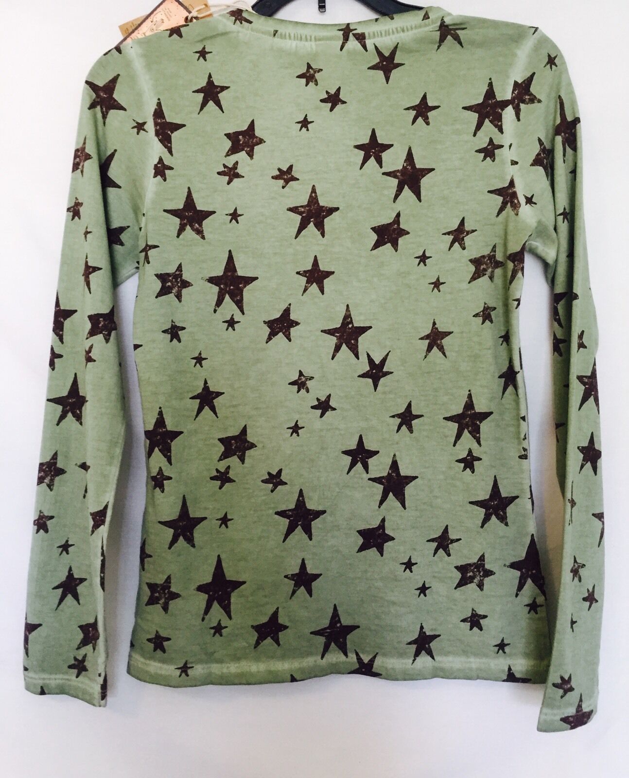 Scotch R'Belle Green Distressed Wash Star Shirt.NWT Age 12 Retail $46 Price $26