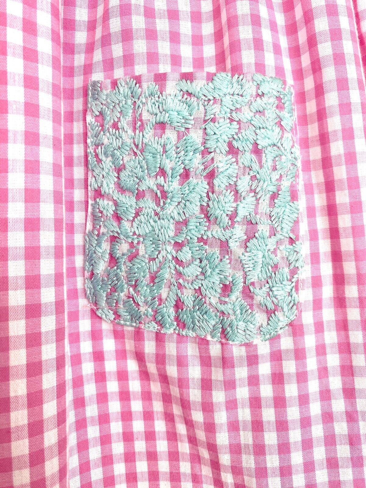 J Marie embroidered Tiffany Dress 3T Retail $92 Price $49 Gingham Pink