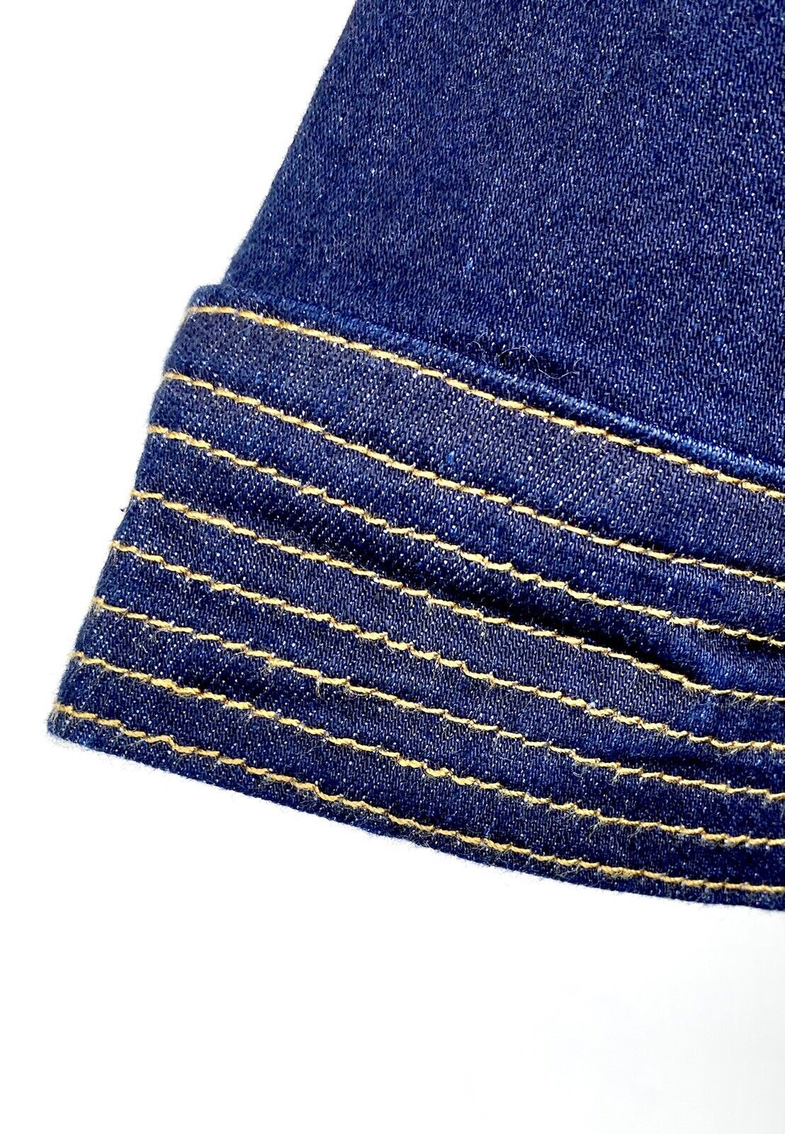 Karen Millen Gold Button Stretch Denim Pencil dress US 2 Retail $232 Price $169