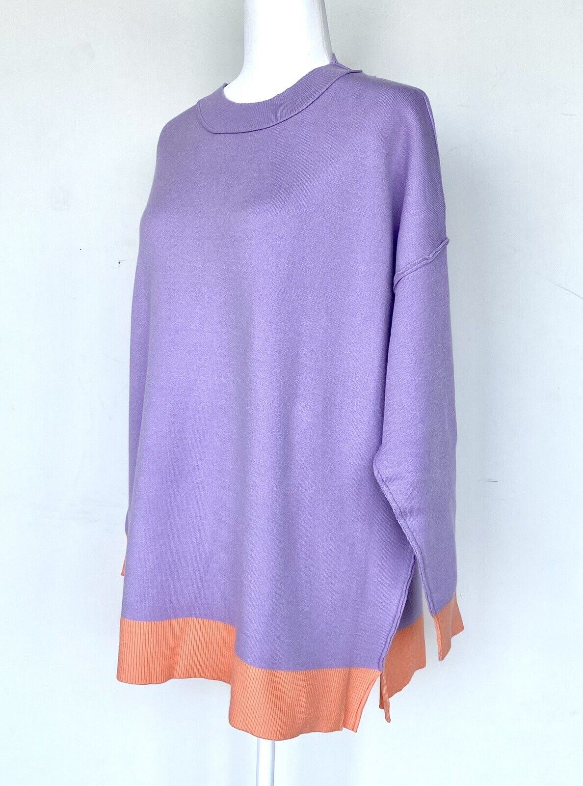 J Marie Raven Sweater Oversized size S Retail $110 Price $55 Lavender peach