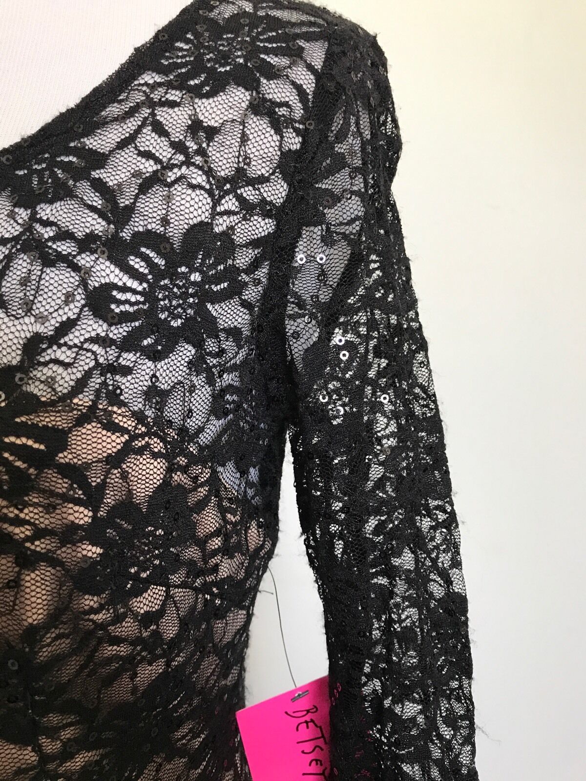 Betsey Johnson Black Lace & Nude Dress. Size 2. Retails $148 Price $52 NWT