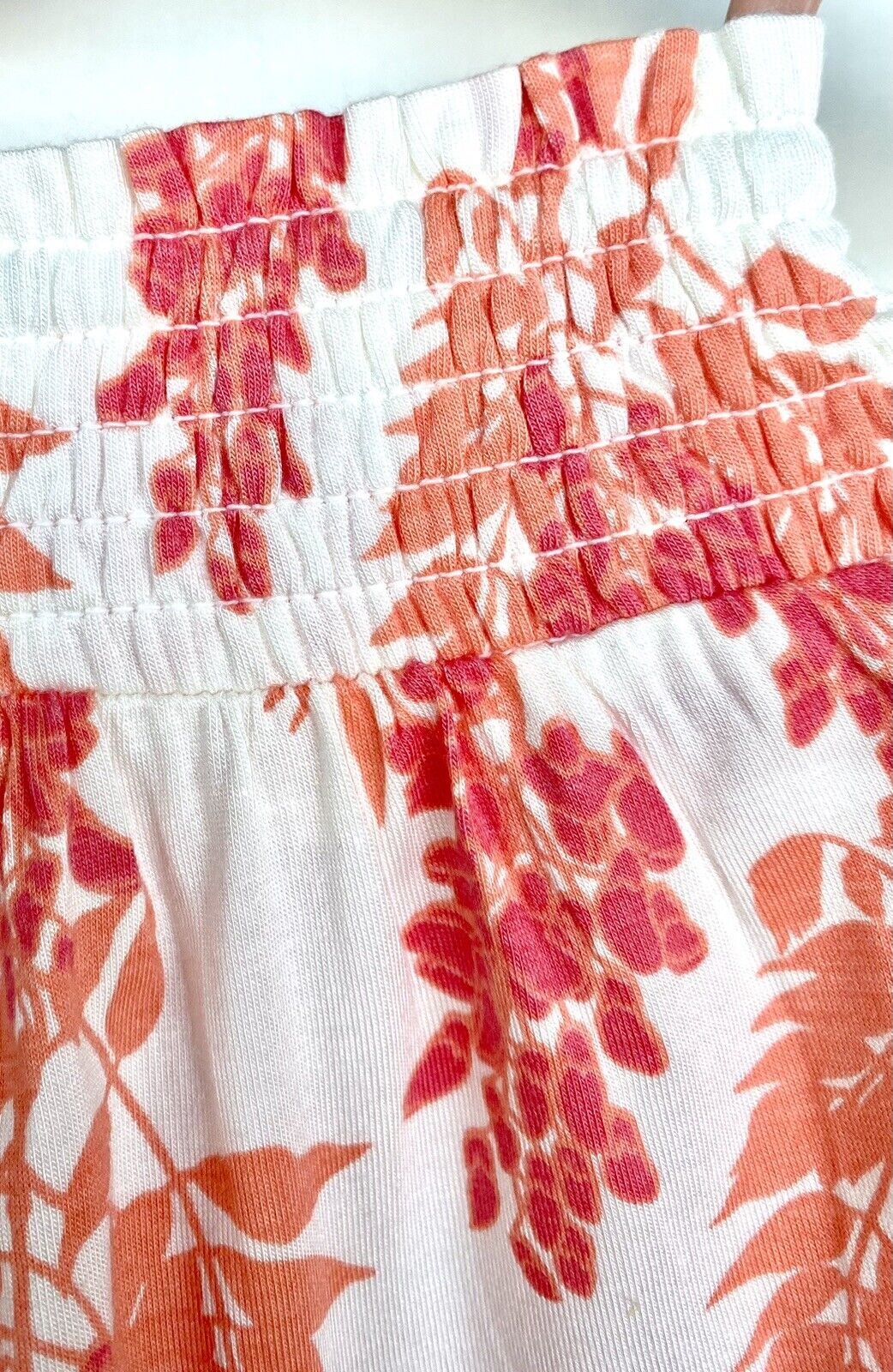 Kate Quinn Soft Modal Smocked Waist Tiered Skirt 4T Retail $38 Price $25 Coral