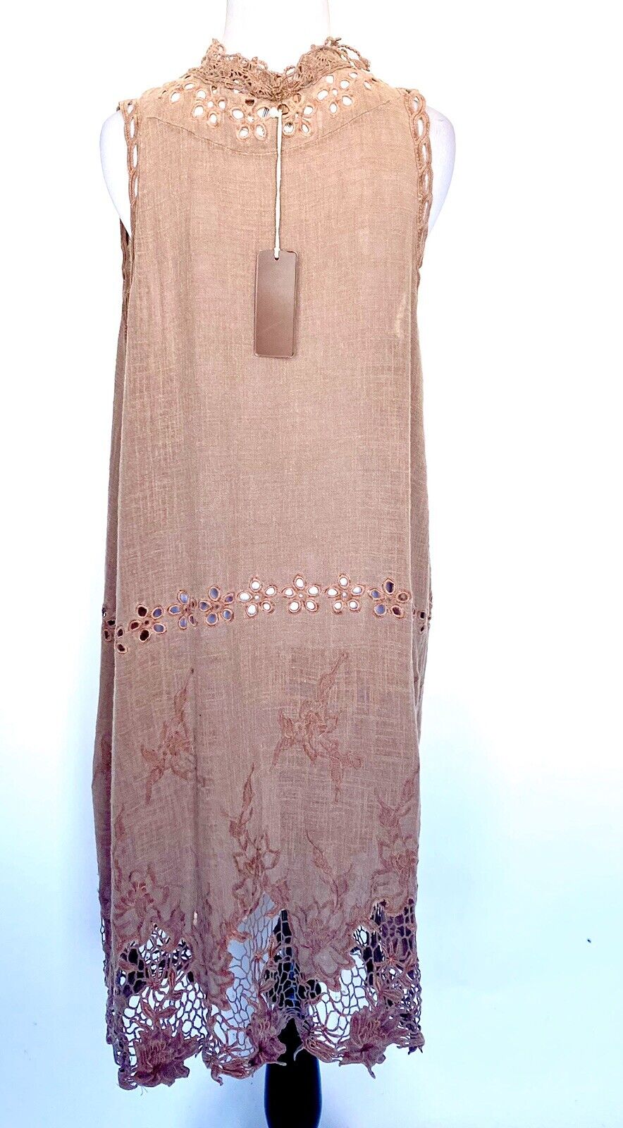 XCVI Crochet Sleeveless Cotton  Duster Cardigan Retails $138  Price $$49 Size S