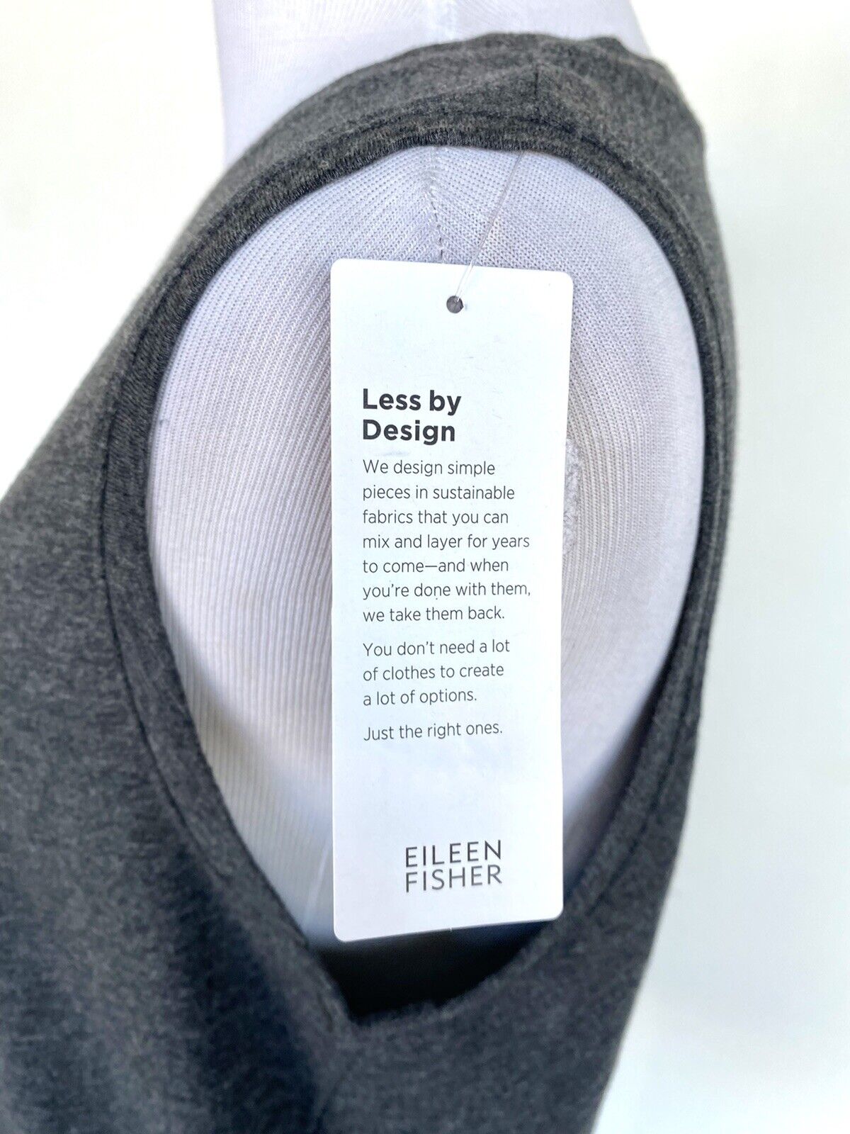 Eileen Fisher Graphite Crew Shell Retail $68 Price $48 NWT XXS