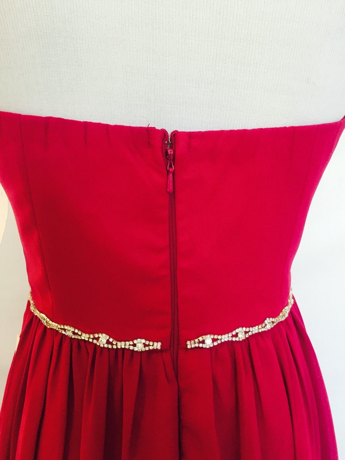 A.Drea Pink Prom Formal Diamante Strapless Dress. NWT Retail $98 Price 38