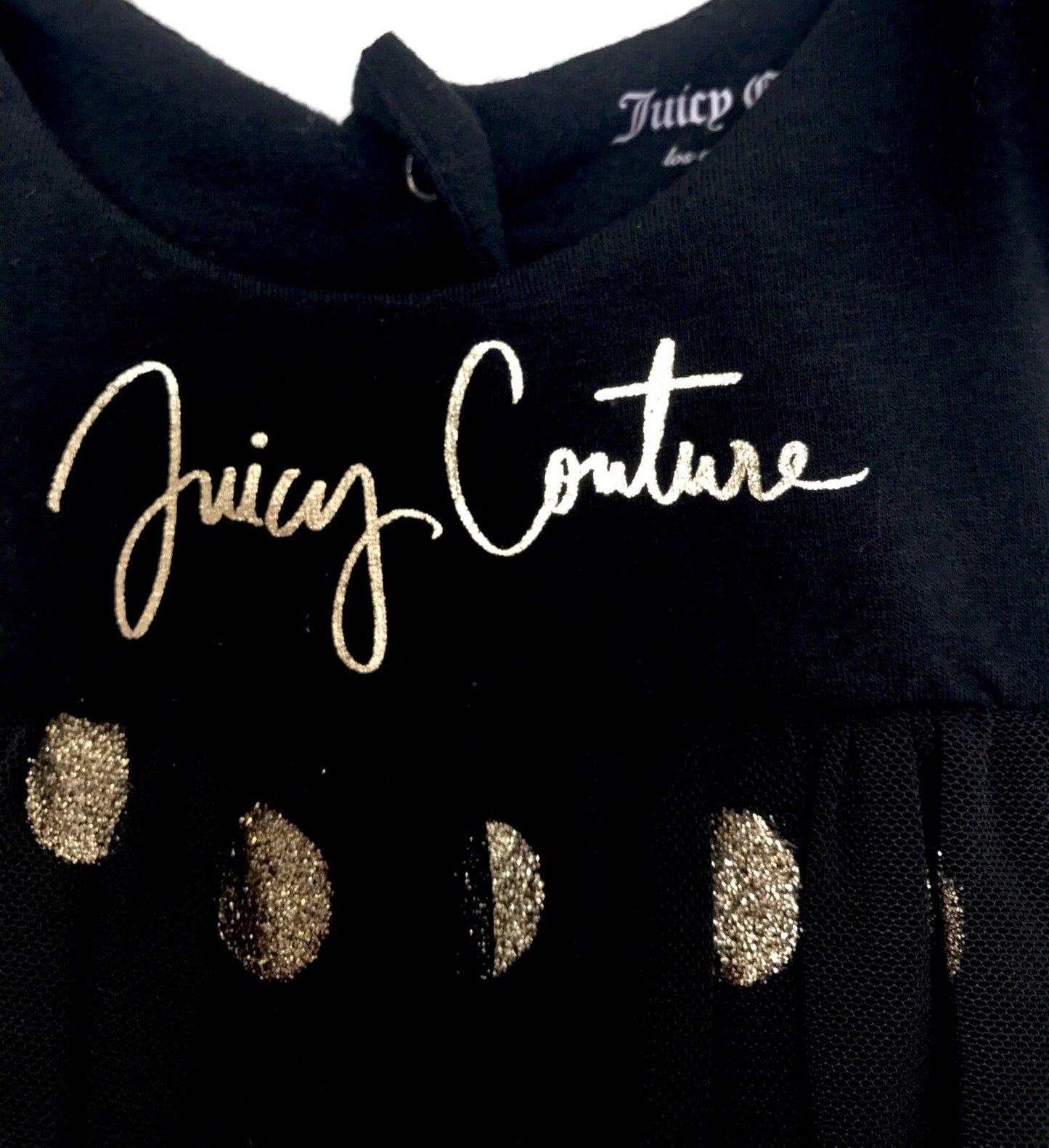 Juicy Couture Black & Gold Spot Top & Leggings 18M Retail $60 Price $35