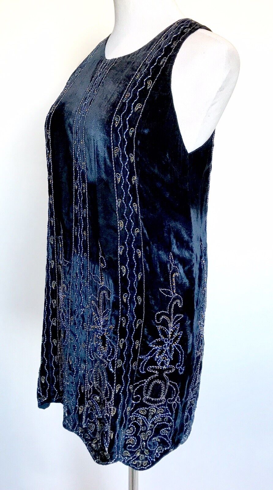 Haute Hippie Vintage Velvet Bead Dress Sz 4 Retail $695 Price $199 NWT Authentic