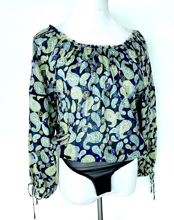 Free People Paisley Bodysuit Retail $78 Price $46.80 NWT Size S