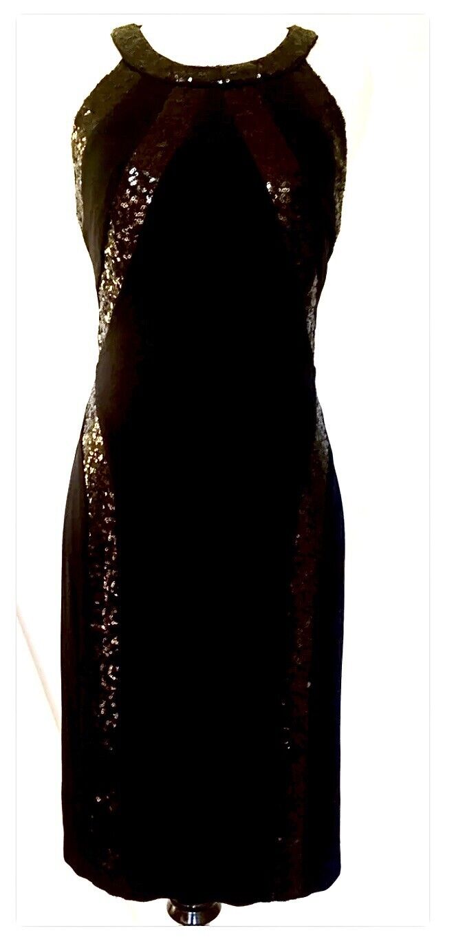 Laundry Black Sequin Dress. NWT Retails $275 Price $72 Size 2