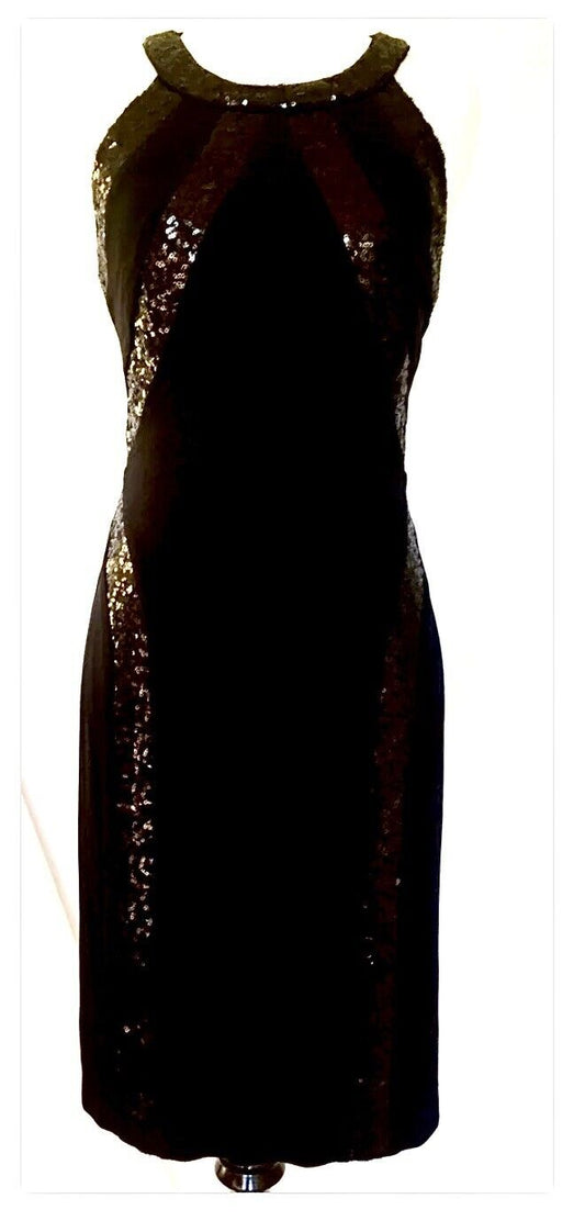 Laundry Black Sequin Dress. NWT Retails $275 Price $72 Size 2