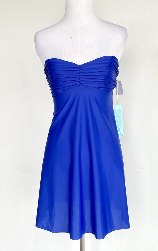 Eco Swim Blue Swim Dress Cover-Up Size S Retail $48 Price $28 NWT